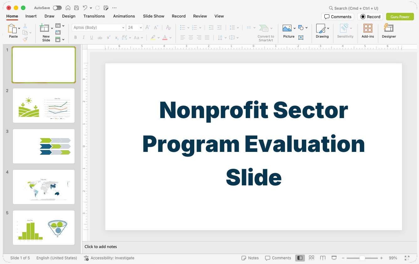 Nonprofit Sector Program Evaluation Slide-Deck