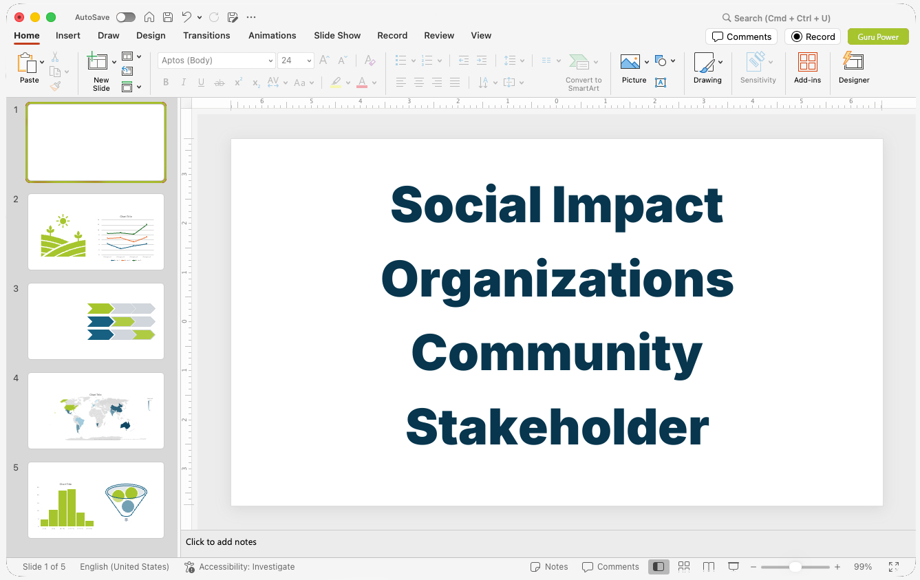 Social Impact Organizations Community Stakeholder Presentation