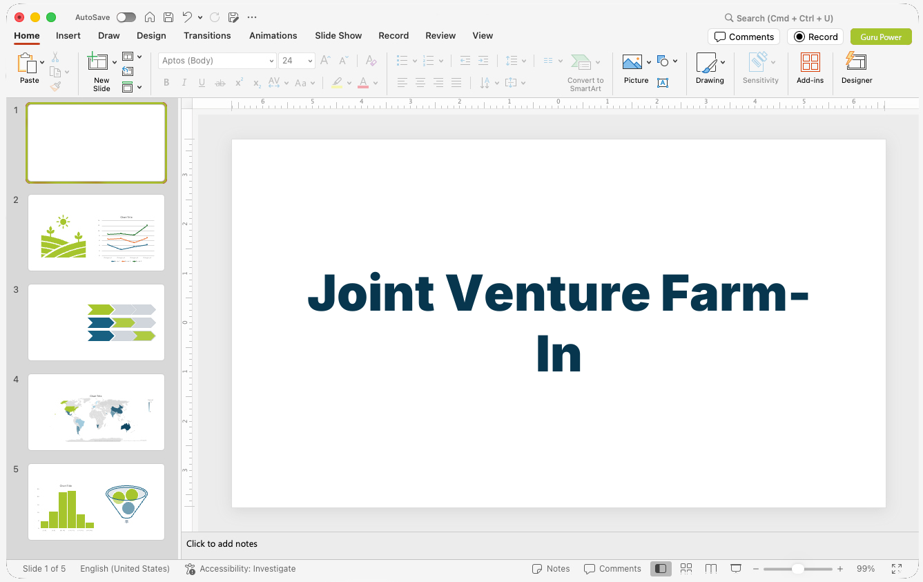 Joint Venture Farm-In Presentation