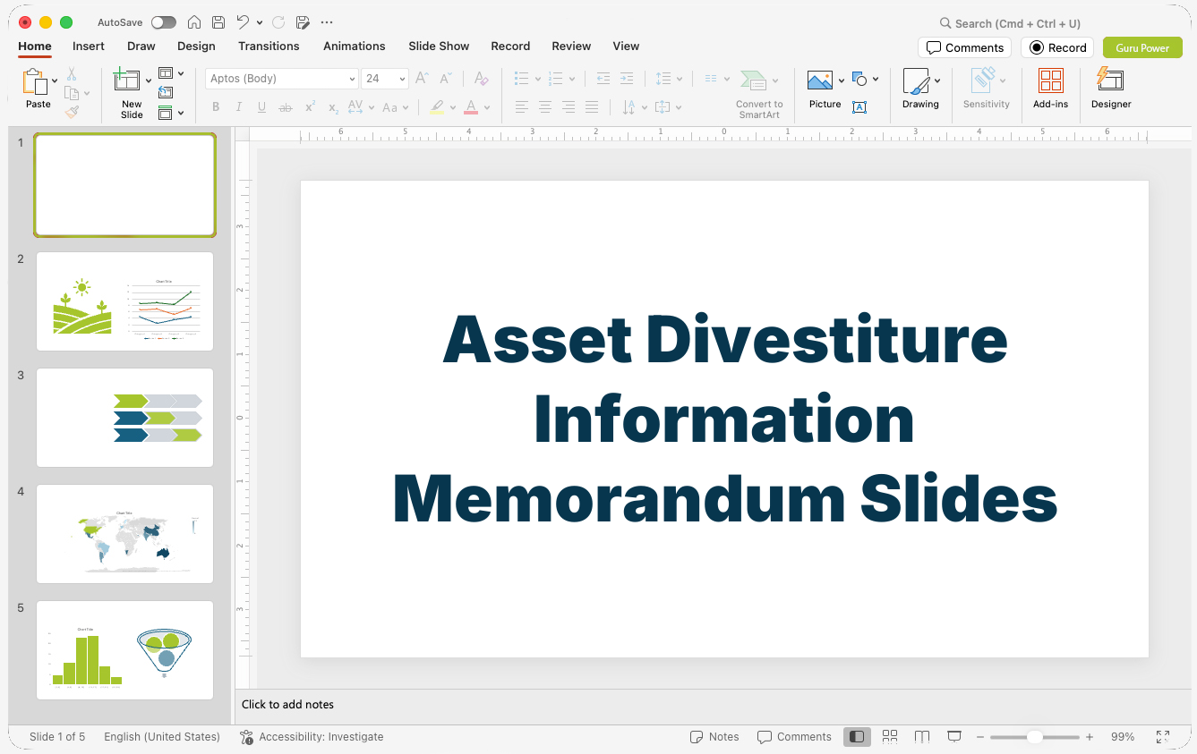 Asset Divestiture Information Memorandum Slides