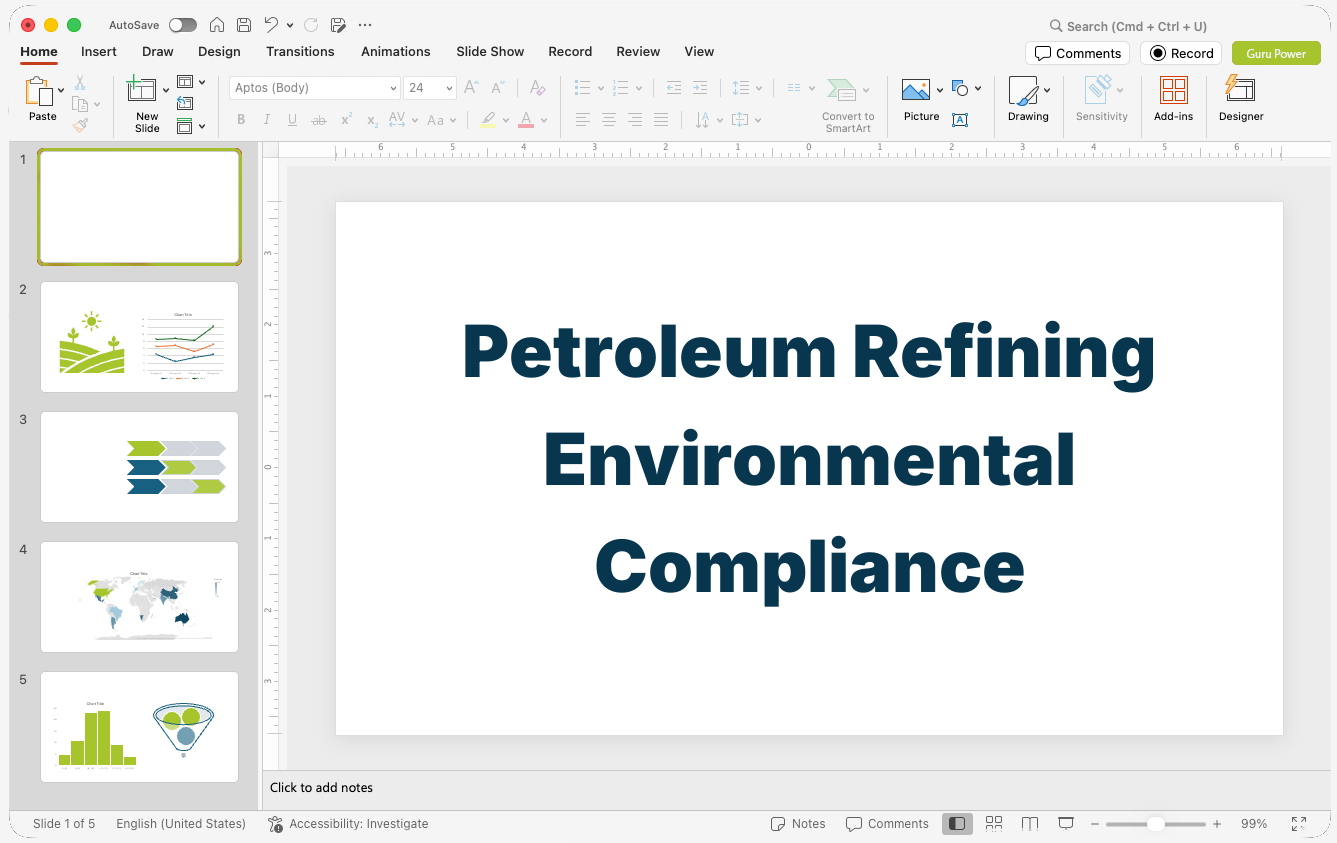 Petroleum Refining Environmental Compliance Pitch-Deck