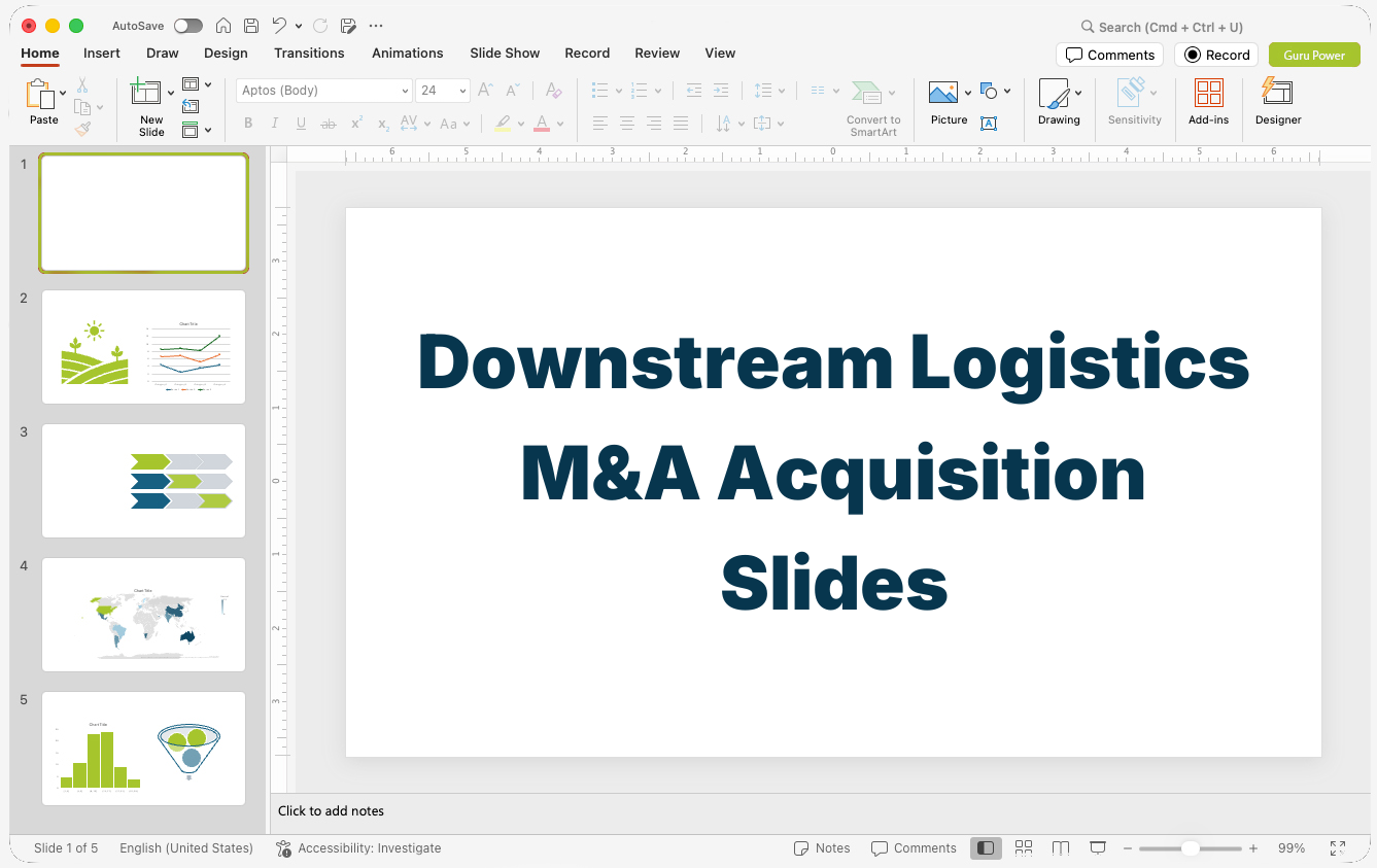 Downstream Logistics M&A Acquisition Slides