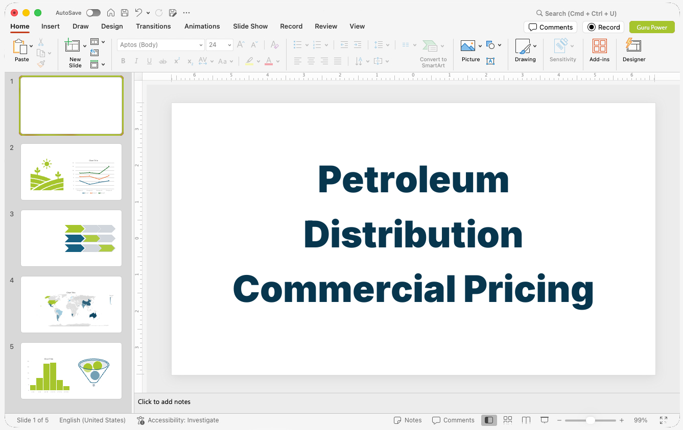 Petroleum Distribution Commercial Pricing Presentation