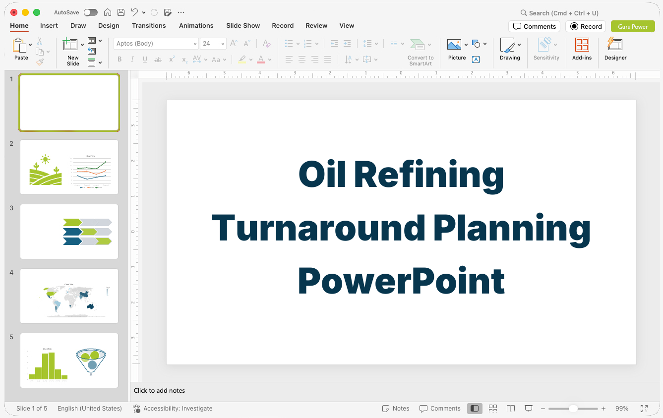 Oil Refining Turnaround Planning PowerPoint