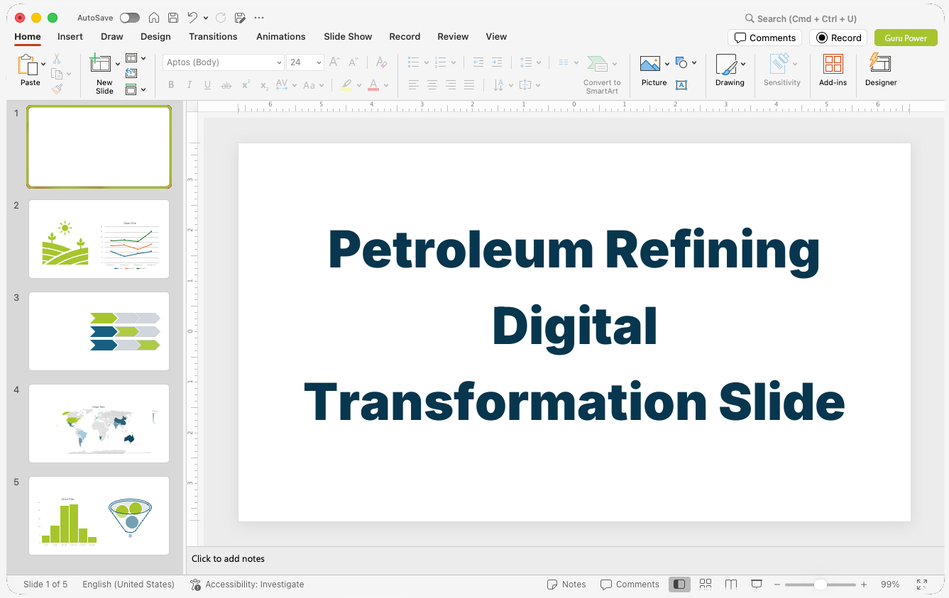 Petroleum Refining Digital Transformation Slide-Deck