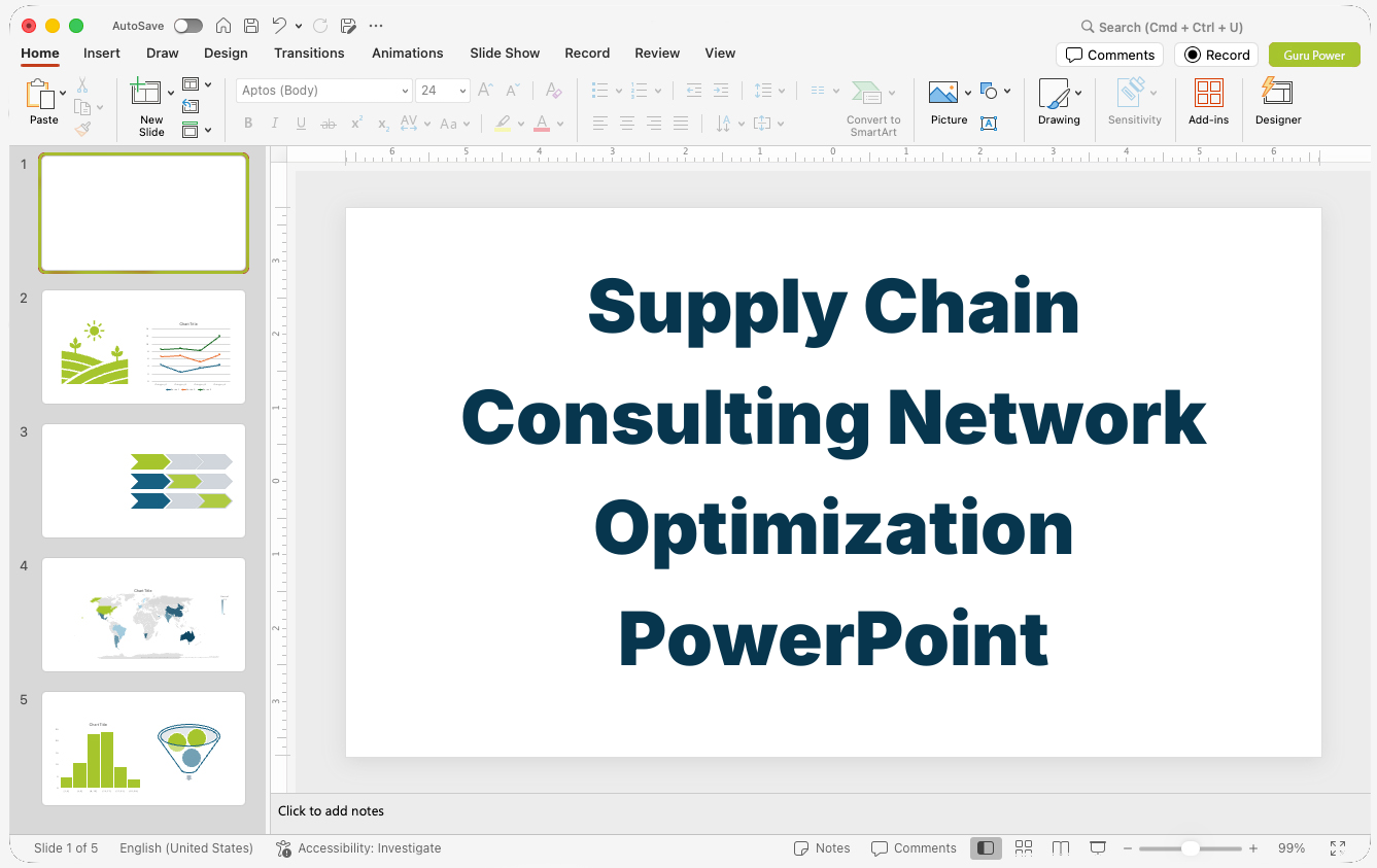 Supply Chain Consulting Network Optimization PowerPoint