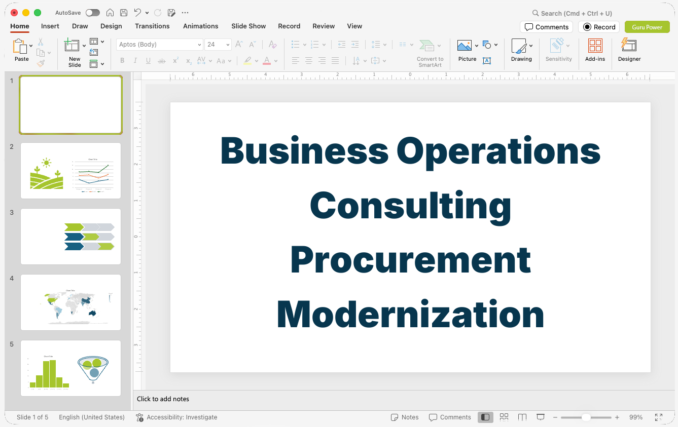 Business Operations Consulting Procurement Modernization Presentation