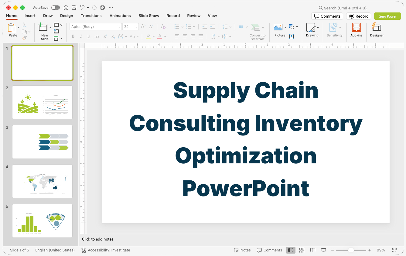 Supply Chain Consulting Inventory Optimization PowerPoint