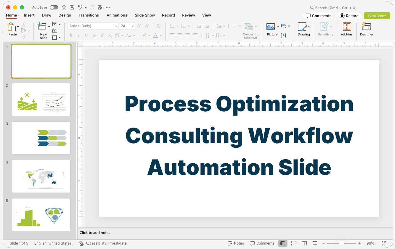 Process Optimization Consulting Workflow Automation Slide-Deck