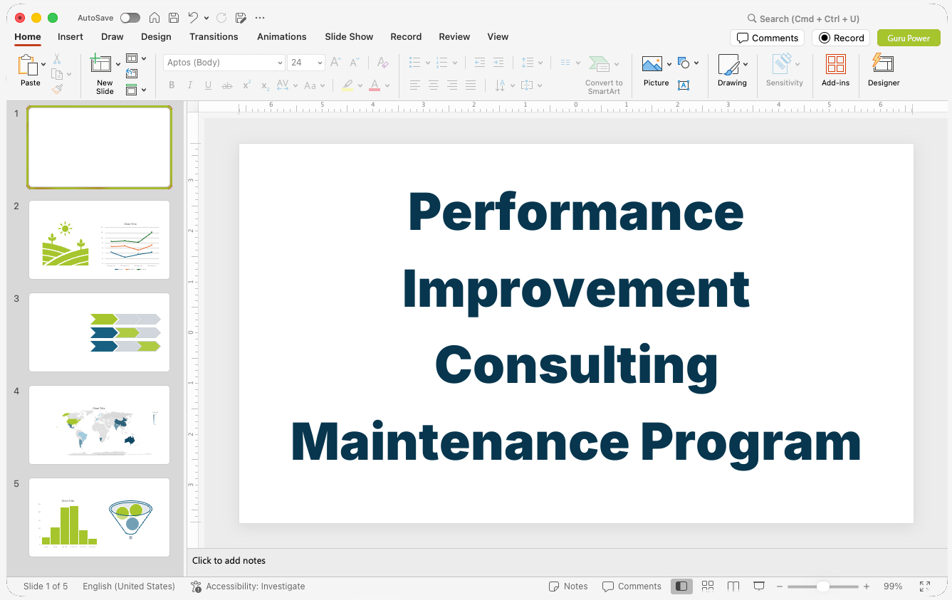 Performance Improvement Consulting Maintenance Program Presentation