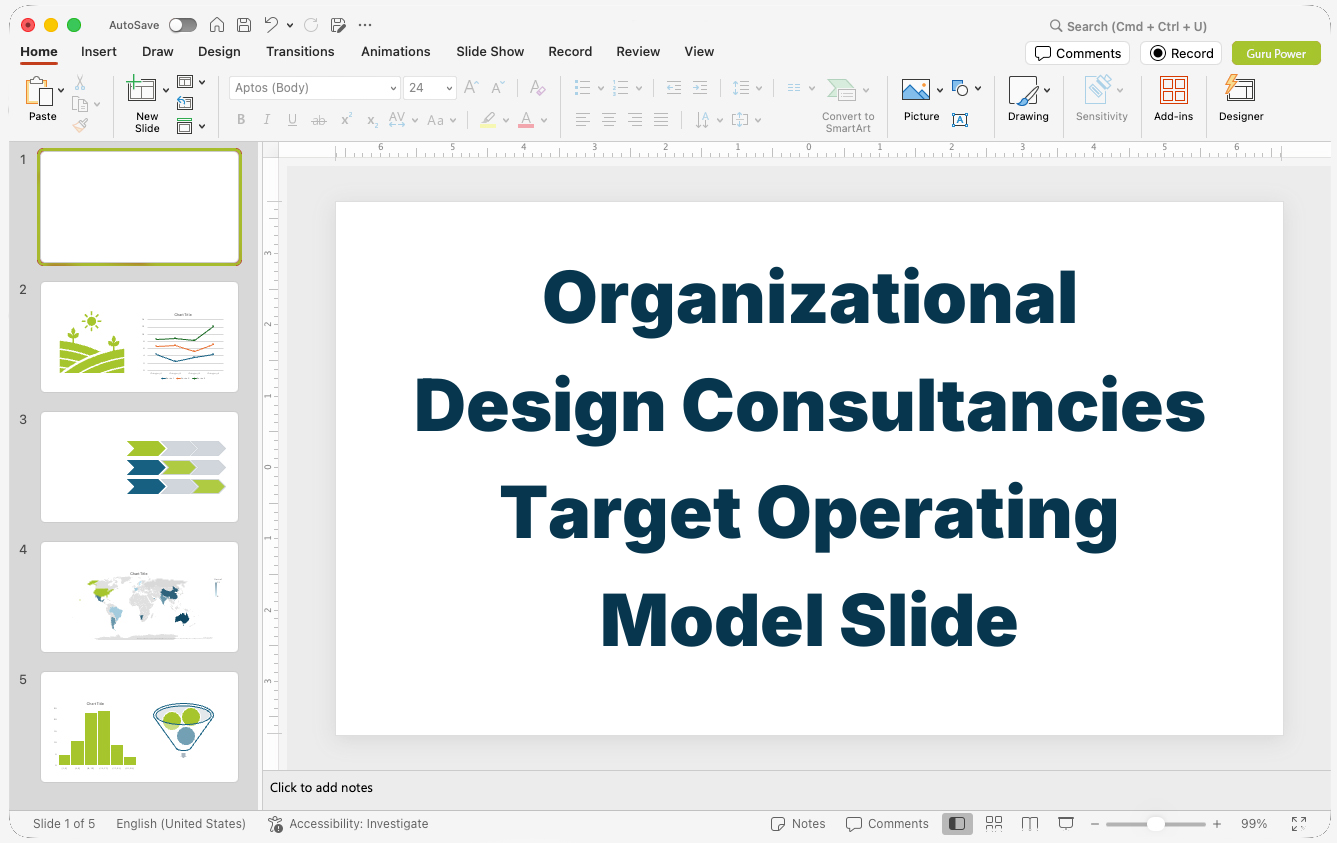 Organizational Design Consultancies Target Operating Model Slide-Deck