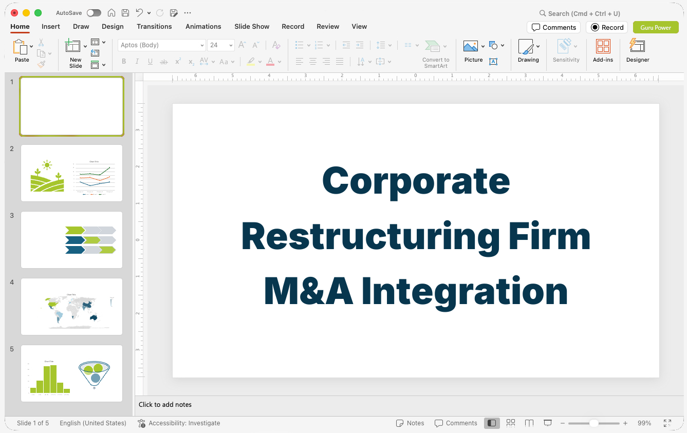 Corporate Restructuring Firm M&A Integration Pitch-Deck