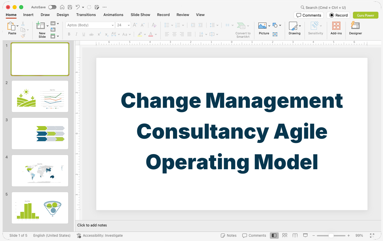 Change Management Consultancy Agile Operating Model Presentation