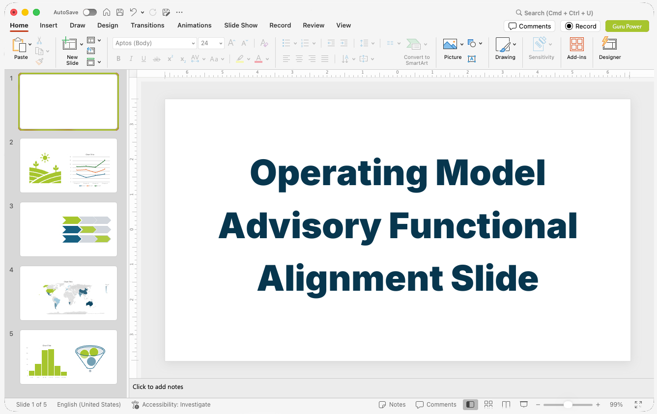 Operating Model Advisory Functional Alignment Slide-Deck