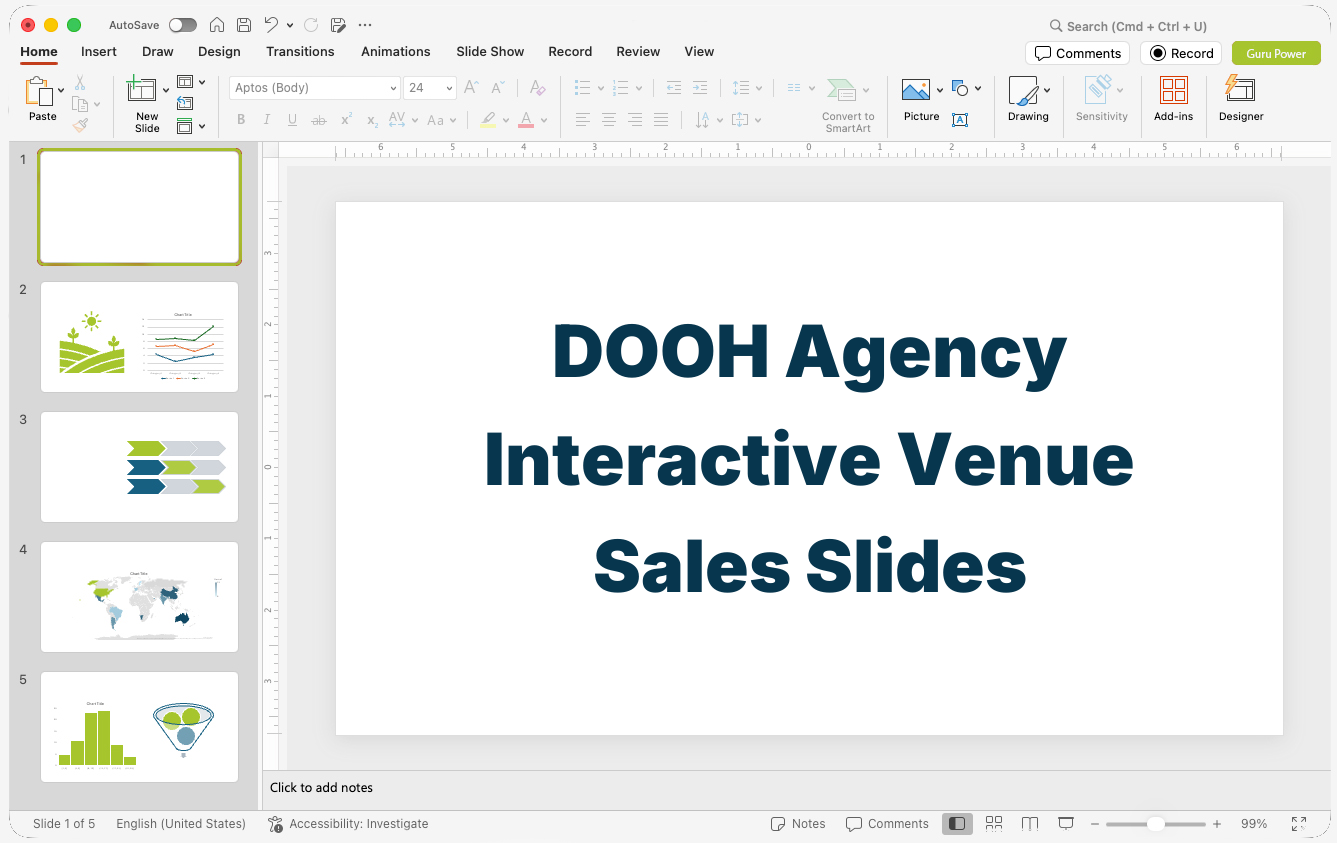 DOOH Agency Interactive Venue Sales Slides
