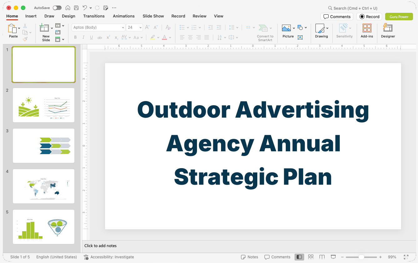 Outdoor Advertising Agency Annual Strategic Plan Presentation