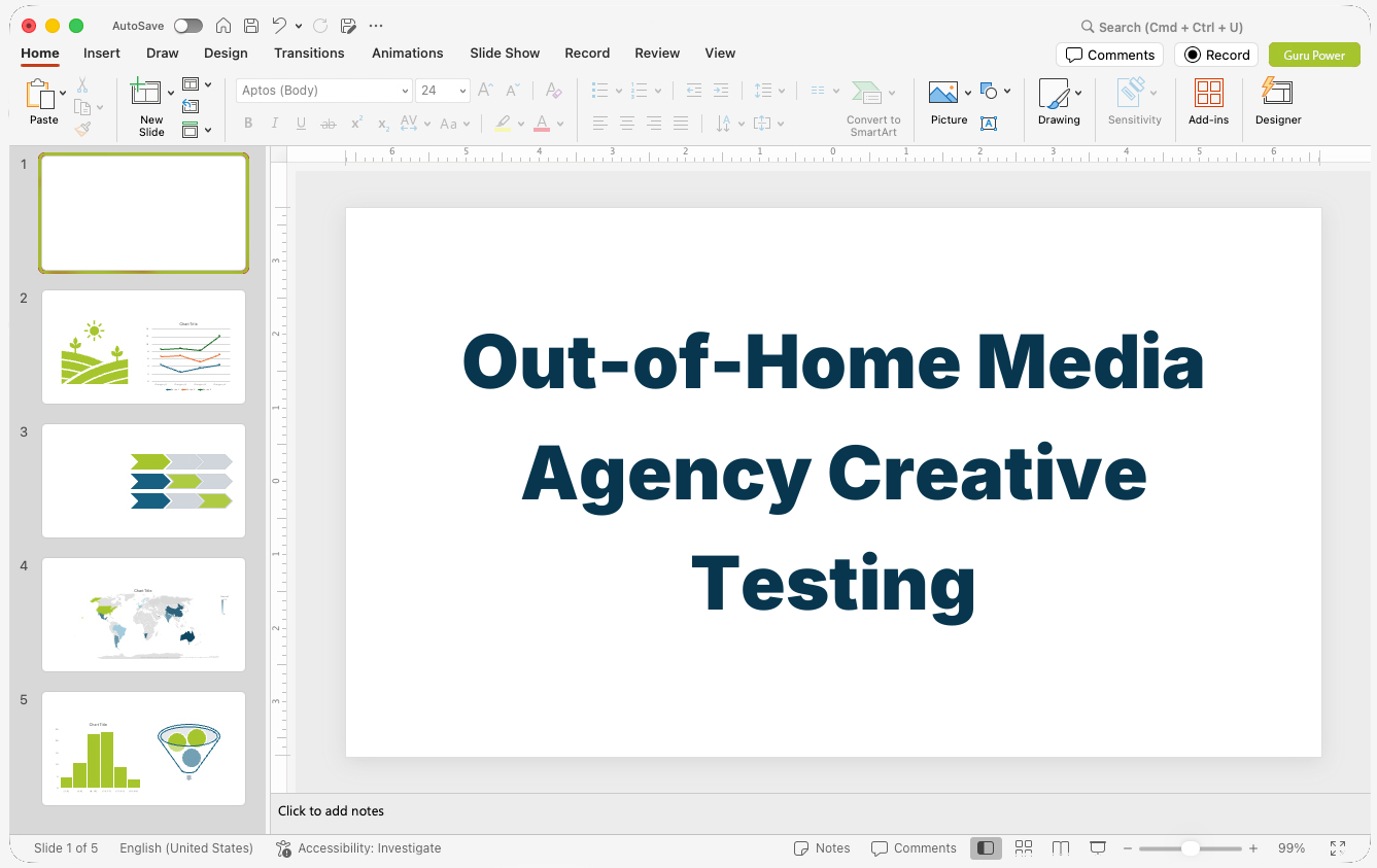 Out-of-Home Media Agency Creative Testing Presentation