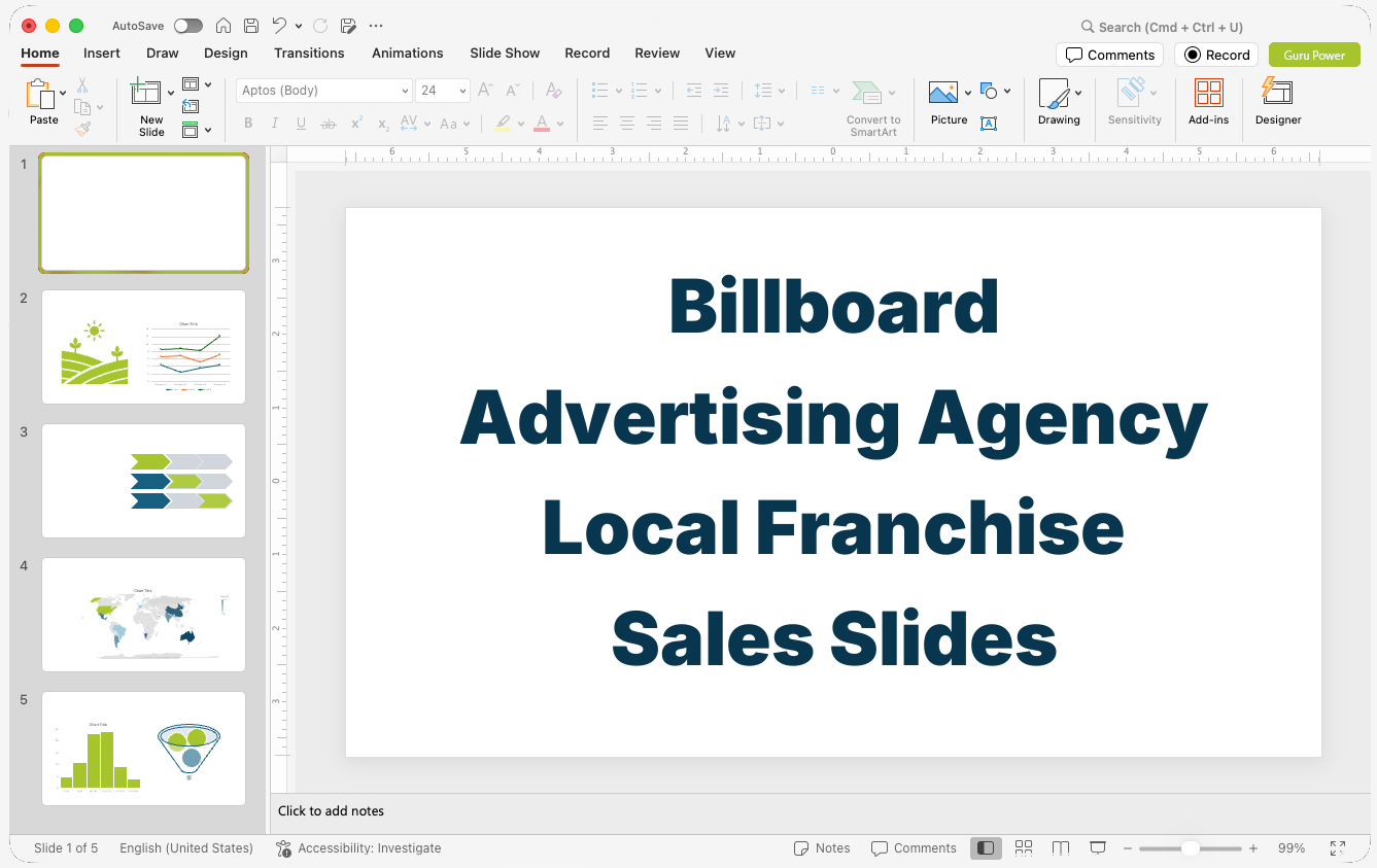 Billboard Advertising Agency Local Franchise Sales Slides