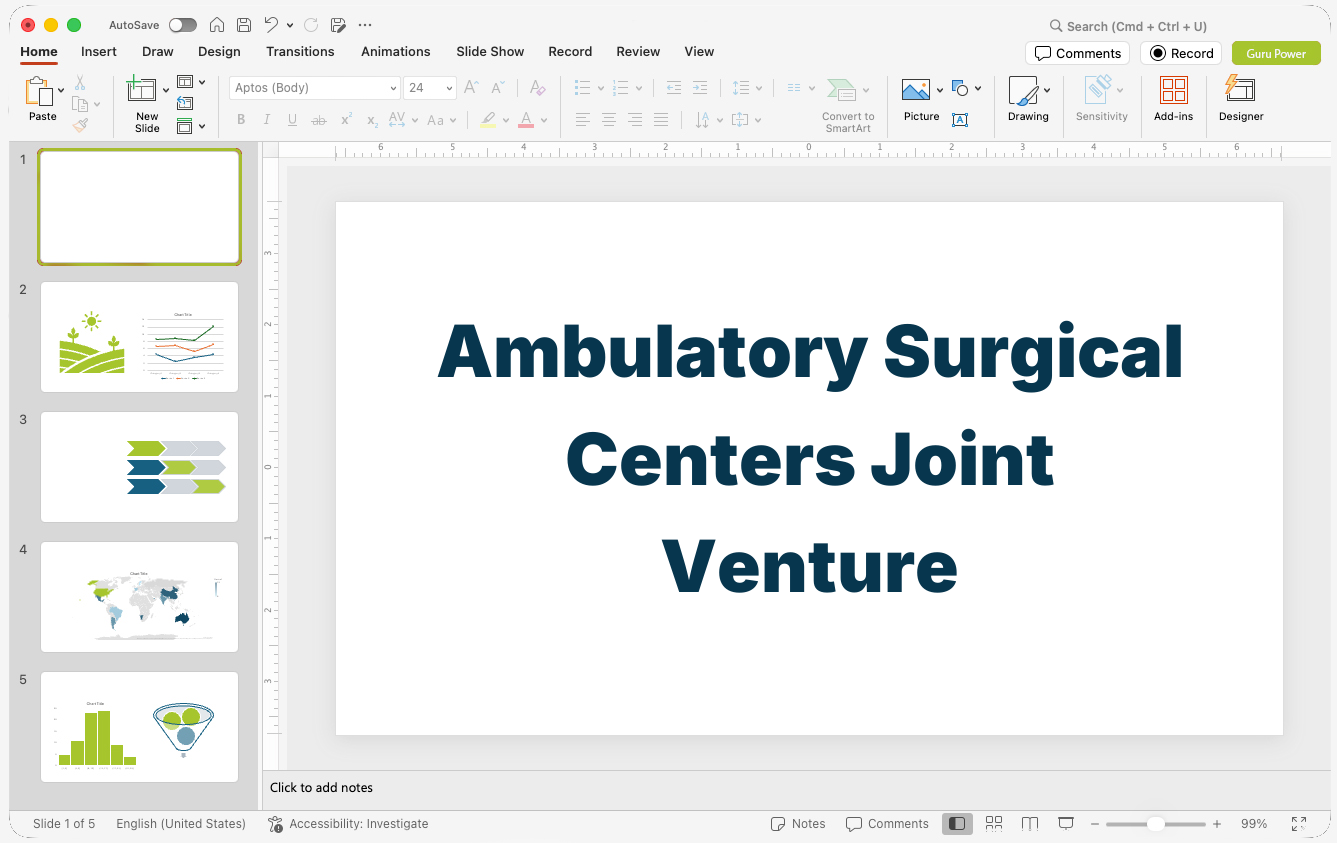 Ambulatory Surgical Centers Joint Venture Proposal Presentation
