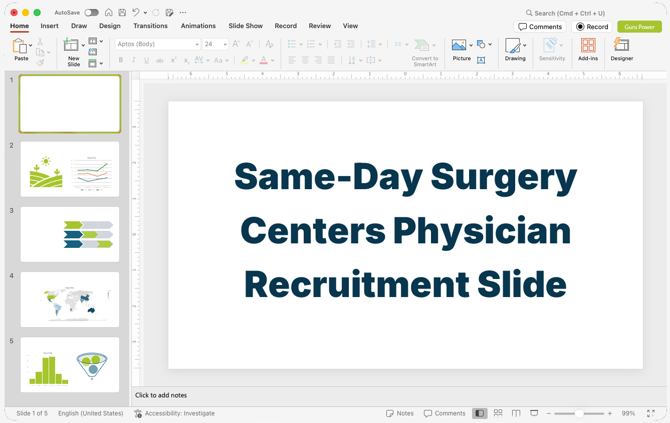 Same-Day Surgery Centers Physician Recruitment Slide-Deck