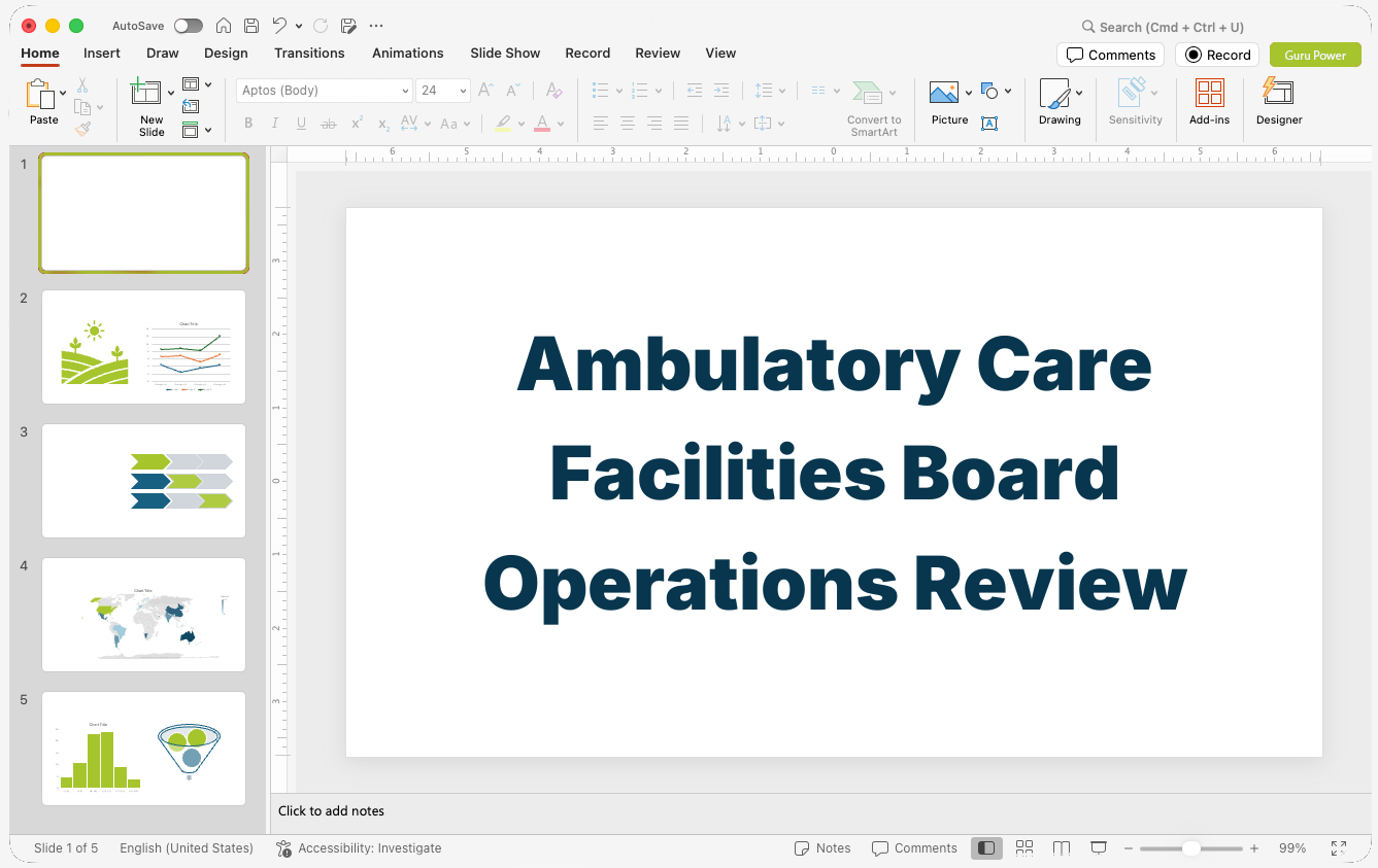Ambulatory Care Facilities Board Operations Review Presentation