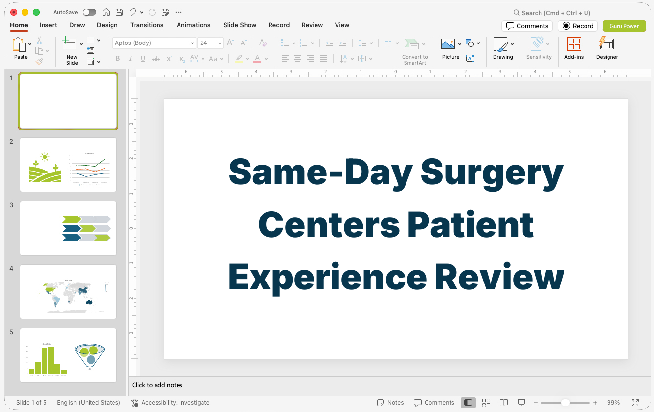 Same-Day Surgery Centers Patient Experience Review Presentation