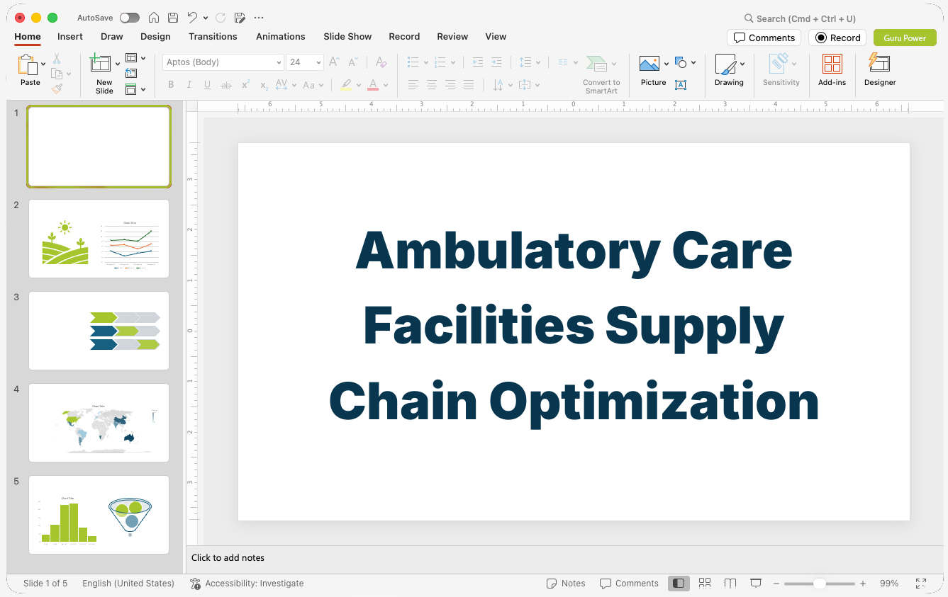 Ambulatory Care Facilities Supply Chain Optimization Deck