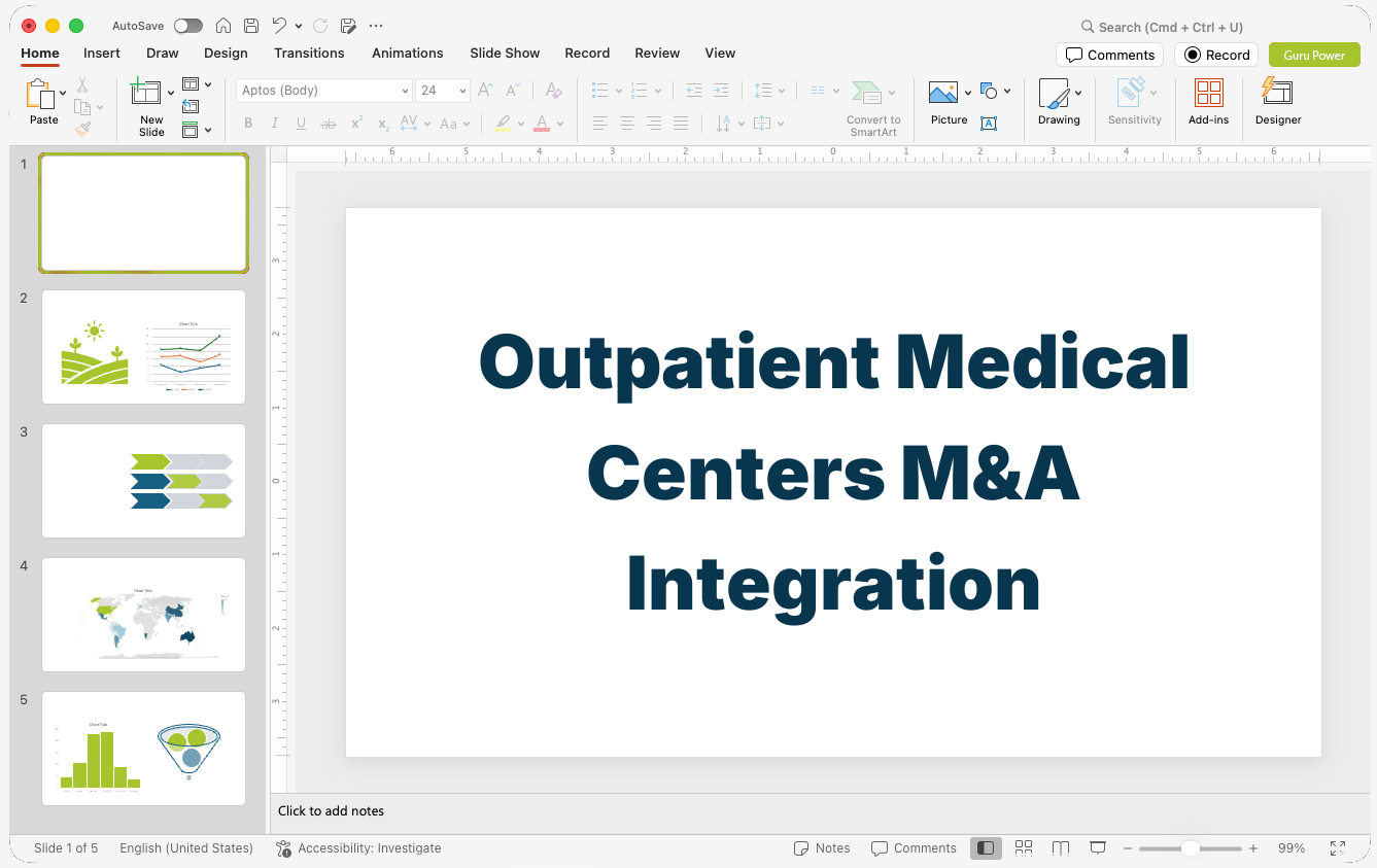 Outpatient Medical Centers M&A Integration Pitch-Deck