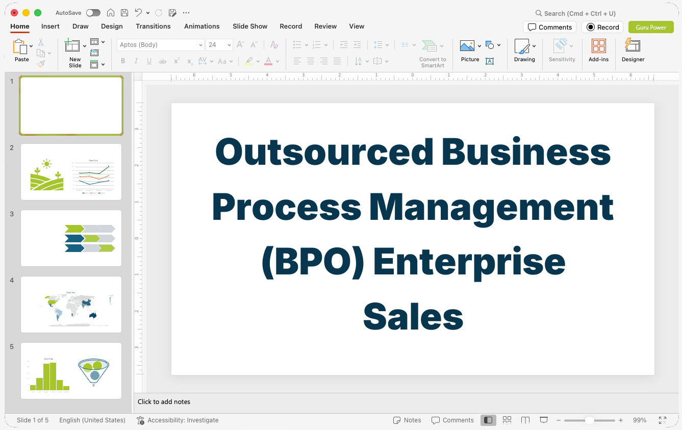 Outsourced Business Process Management (BPO) Enterprise Sales Presentation