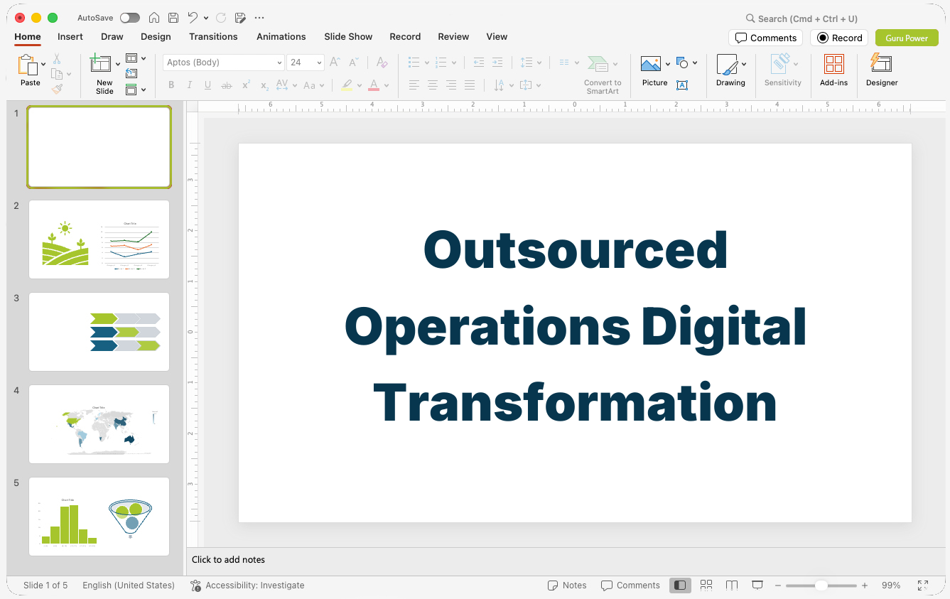 Outsourced Operations Digital Transformation Deck