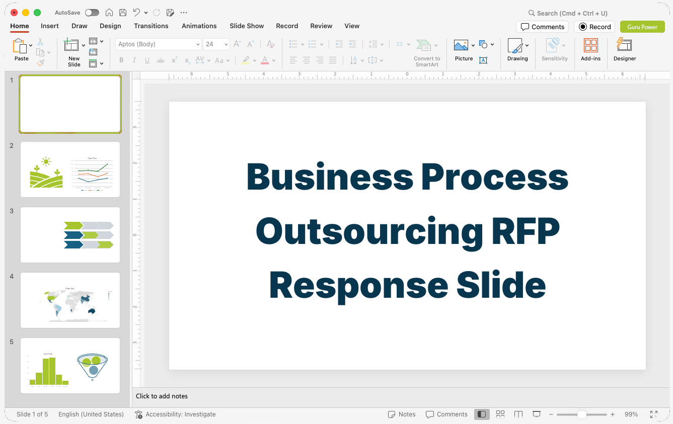 Business Process Outsourcing RFP Response Slide-Deck