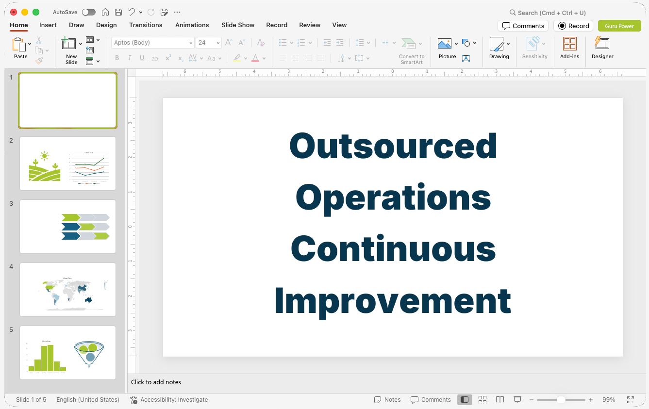 Outsourced Operations Continuous Improvement Deck