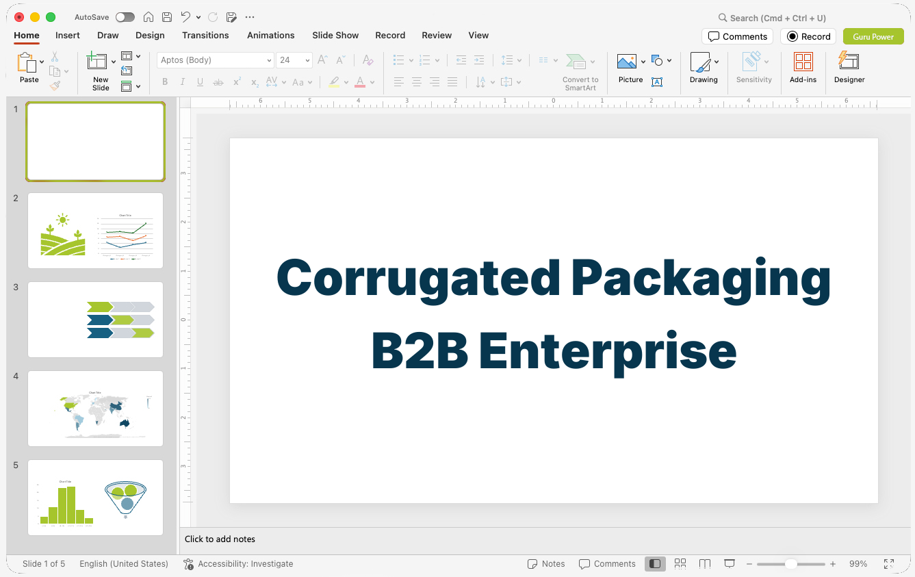Corrugated Packaging B2B Enterprise Pitch-Deck