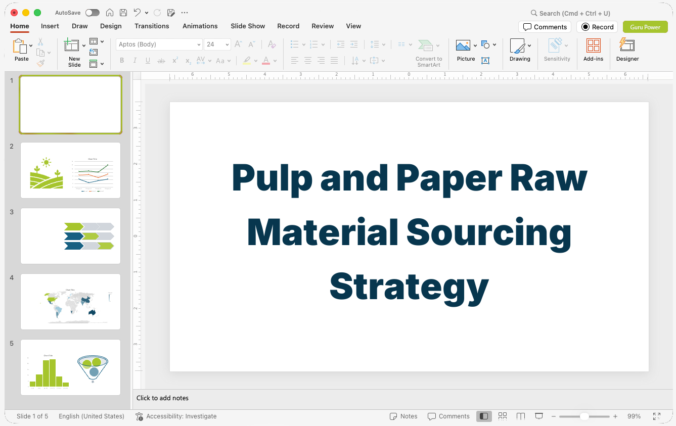 Pulp and Paper Raw Material Sourcing Strategy Presentation