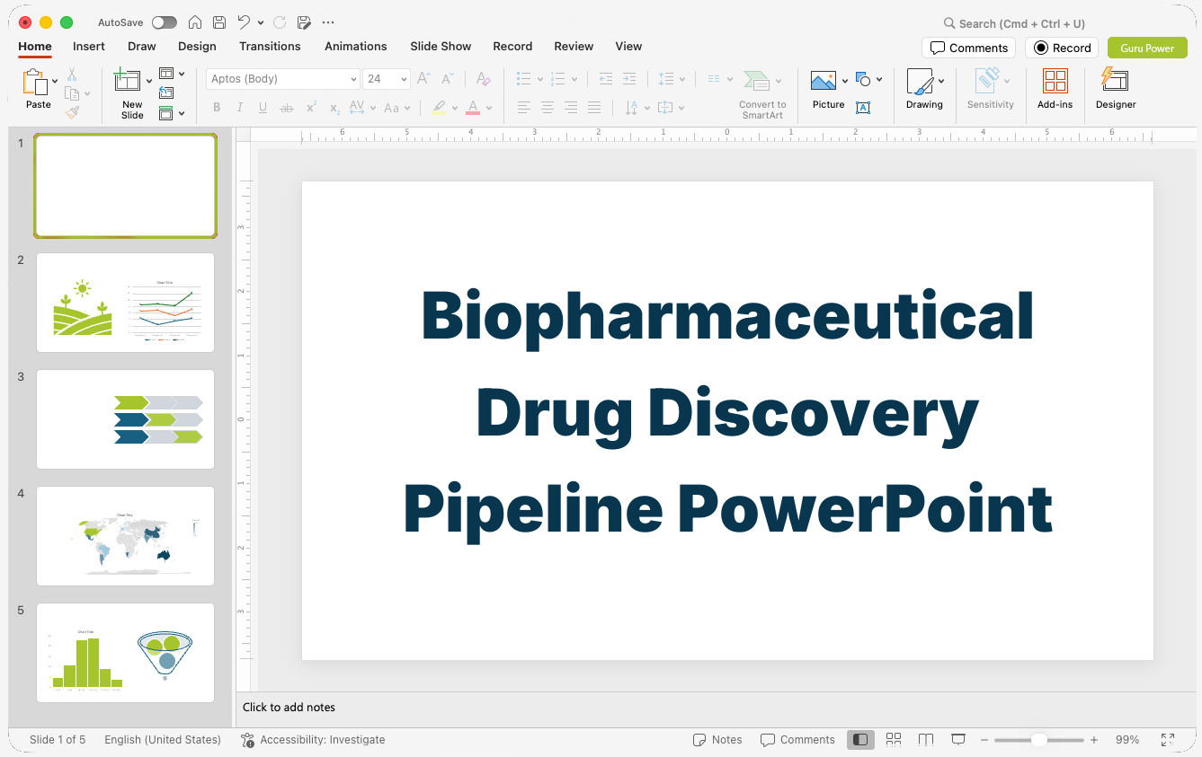 Biopharmaceutical Drug Discovery Pipeline PowerPoint