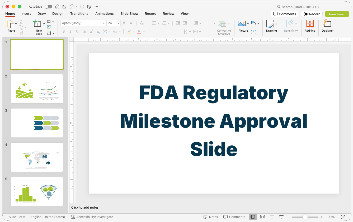 FDA Regulatory Milestone Approval Slide-Deck