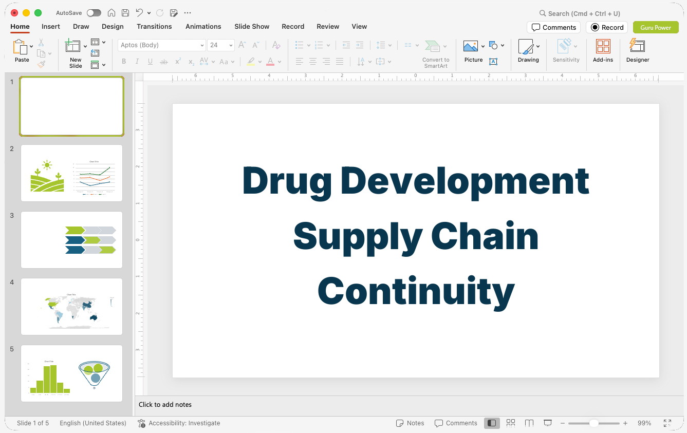 Drug Development Supply Chain Continuity Presentation