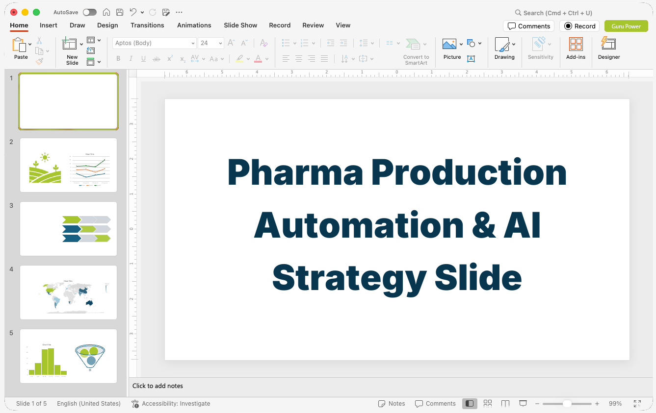 Pharma Production Automation & AI Strategy Slide-Deck