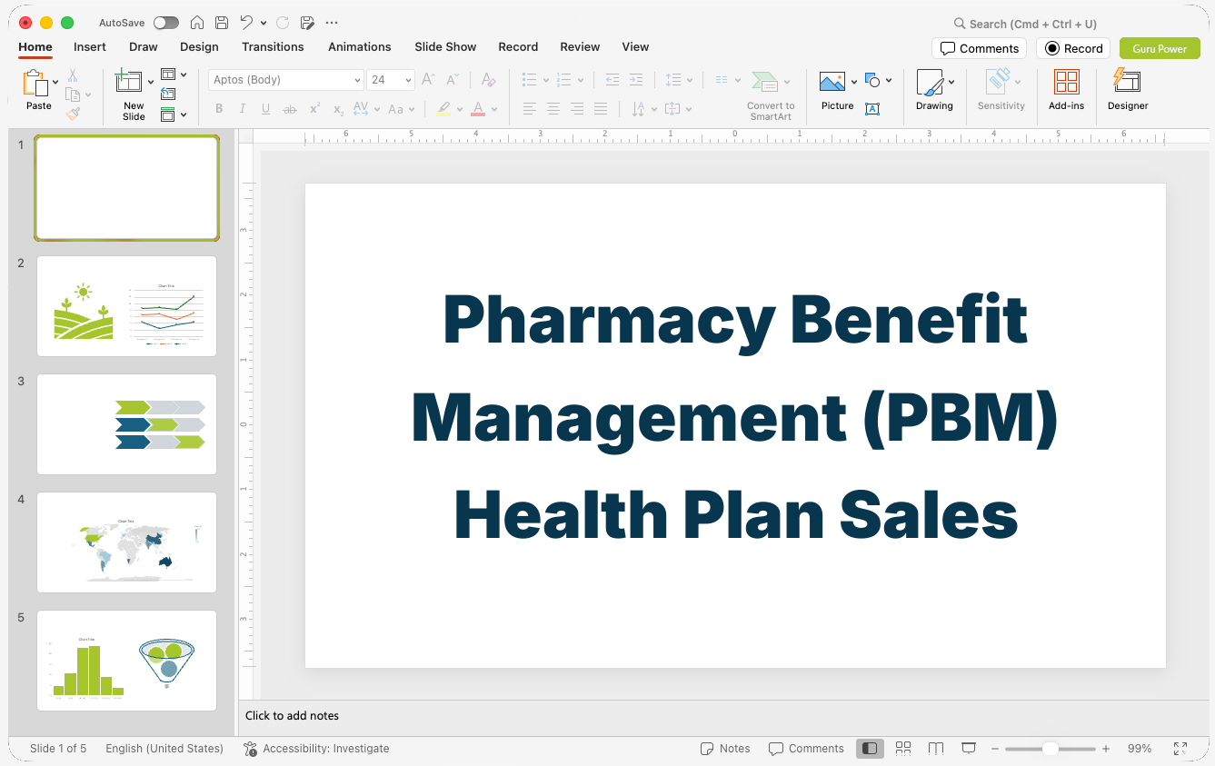 Pharmacy Benefit Management (PBM) Health Plan Sales Pitch-Deck
