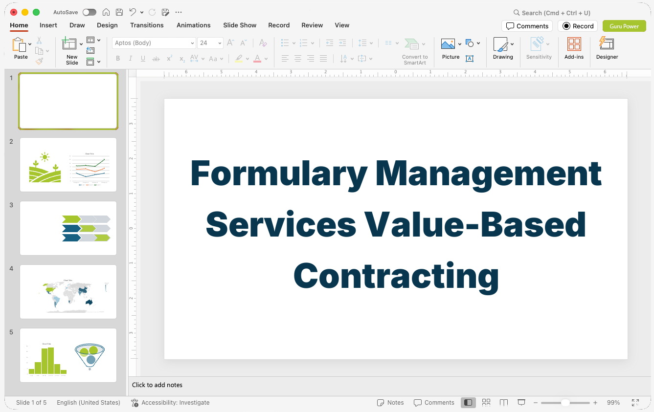 Formulary Management Services Value-Based Contracting Presentation