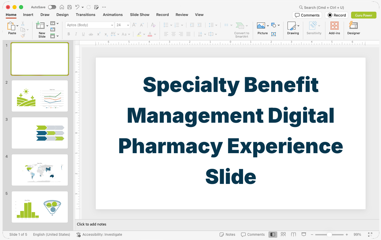 Specialty Benefit Management Digital Pharmacy Experience Slide-Deck