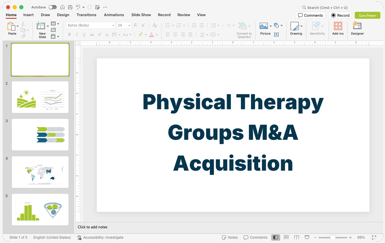 Physical Therapy Groups M&A Acquisition Pitch-Deck