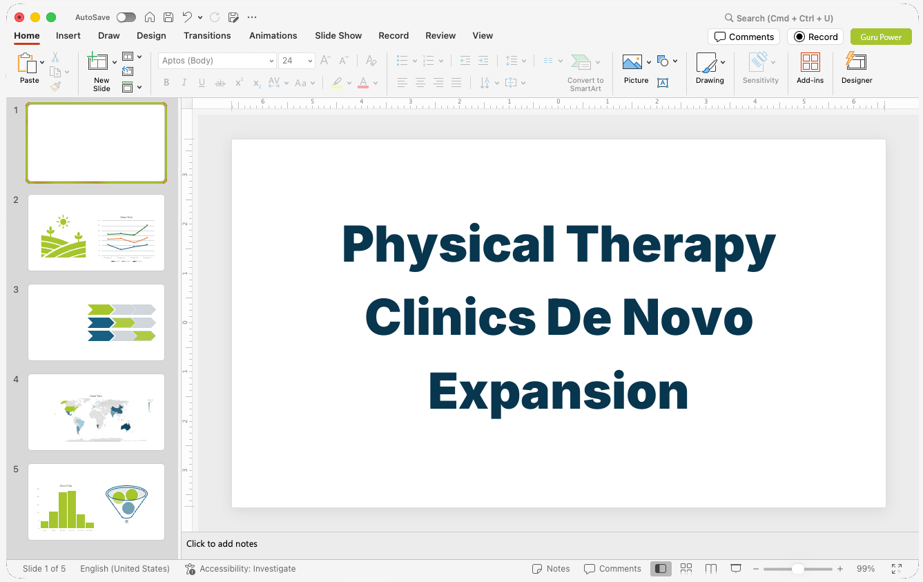 Physical Therapy Clinics De Novo Expansion Pitch-Deck