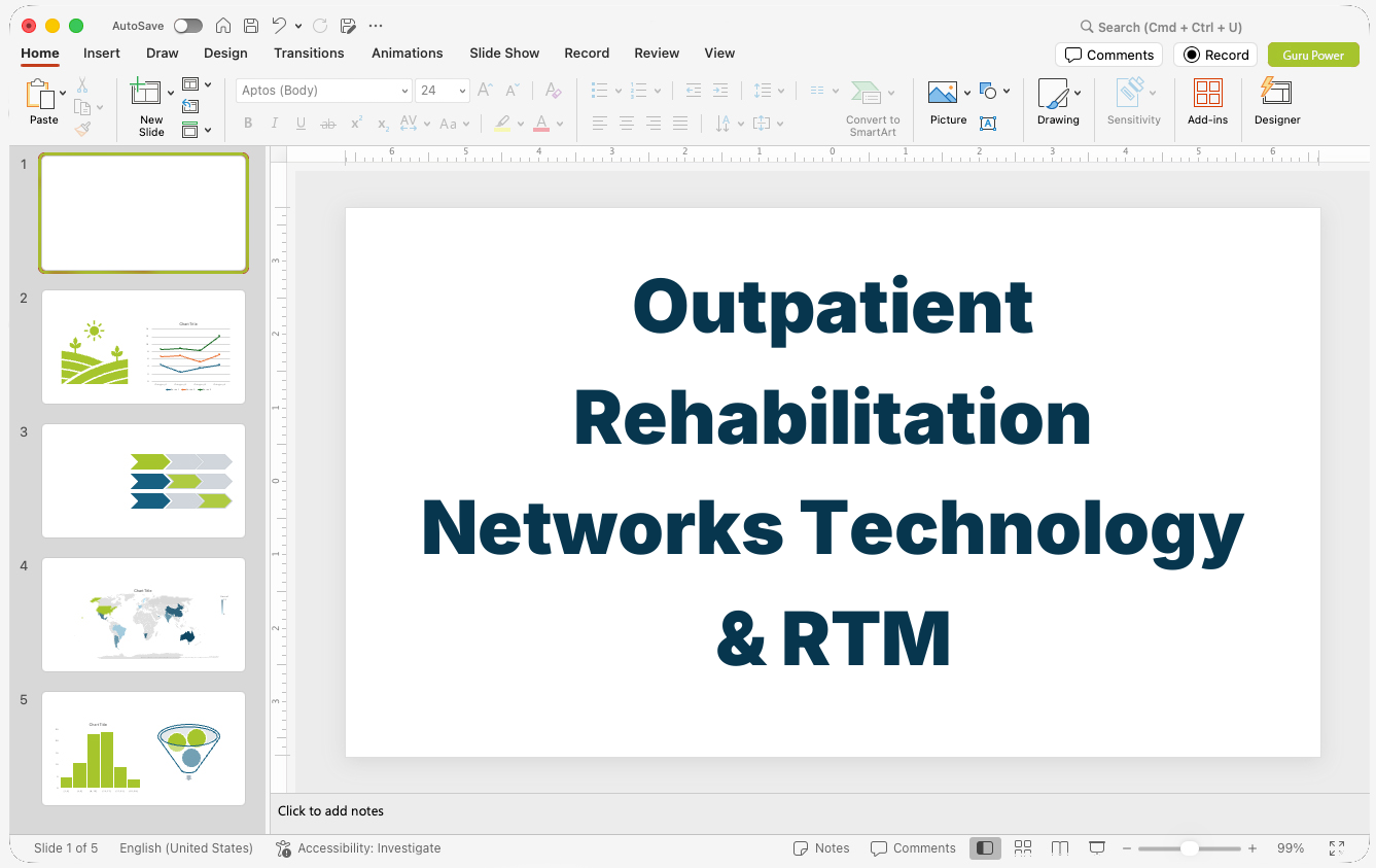 Outpatient Rehabilitation Networks Technology & RTM Presentation
