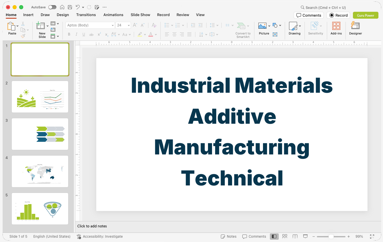Industrial Materials Additive Manufacturing Technical Presentation