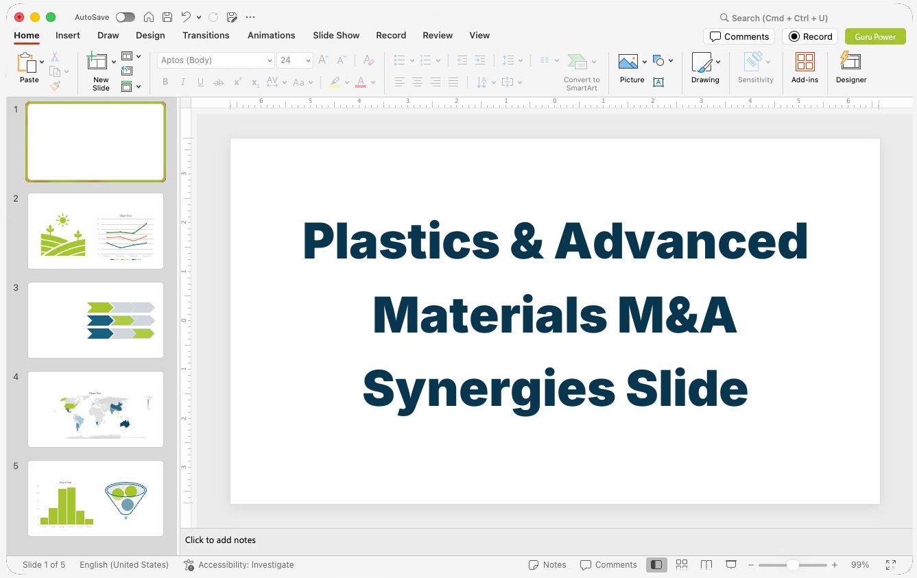 Plastics & Advanced Materials M&A Synergies Slide-Deck