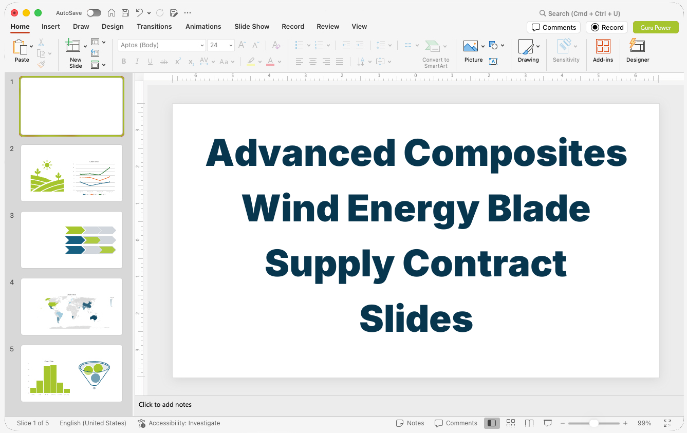 Advanced Composites Wind Energy Blade Supply Contract Slides