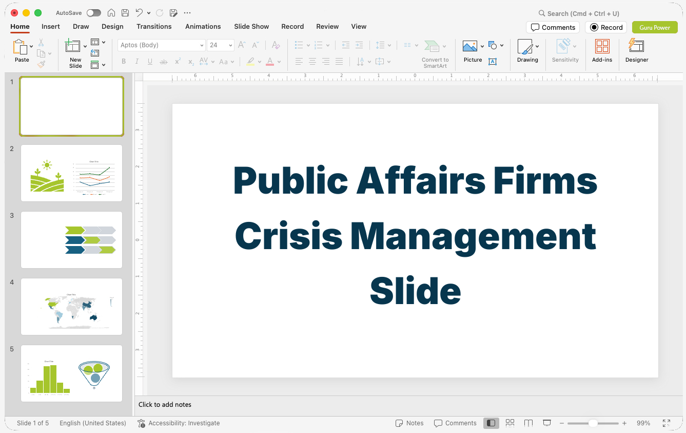 Public Affairs Firms Crisis Management Slide-Deck