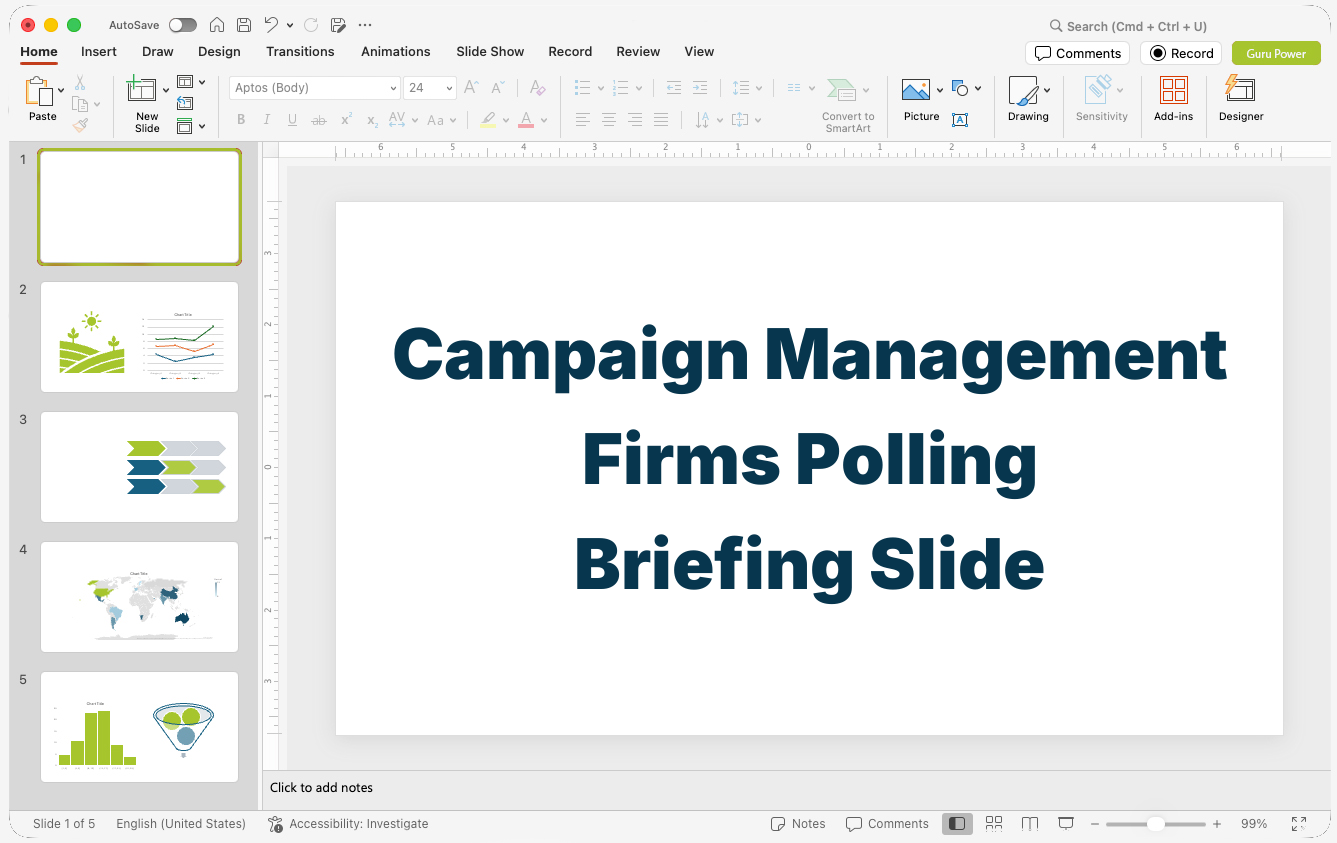 Campaign Management Firms Polling Briefing Slide-Deck