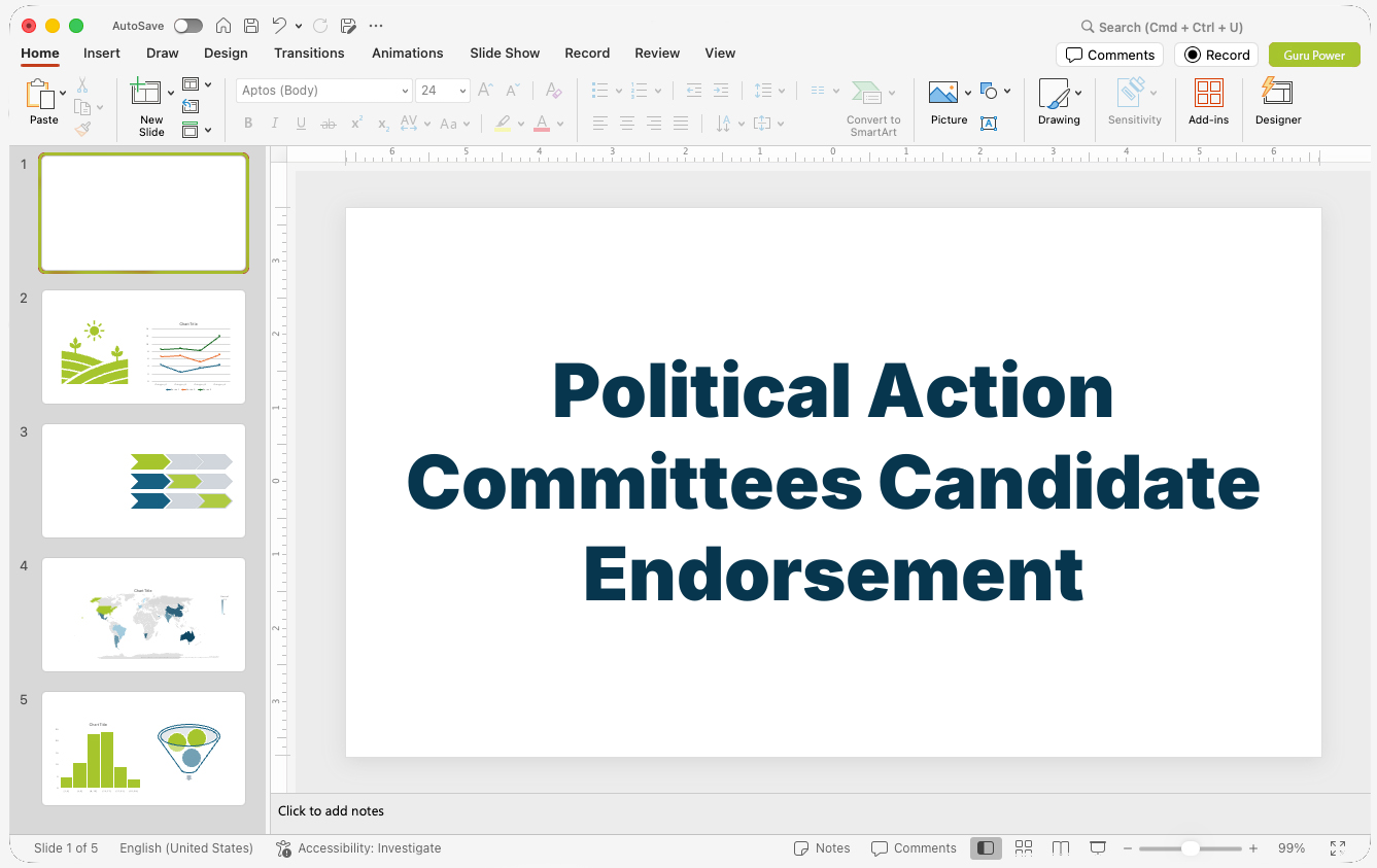 Political Action Committees Candidate Endorsement Deck